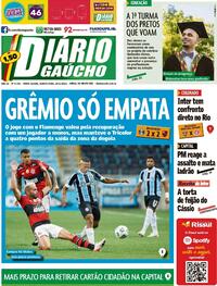 Capa do jornal Diário Gaúcho 24/11/2021