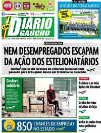 Capa do jornal Diário Gaúcho 25/05/2021