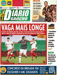 Capa do jornal Diário Gaúcho 25/11/2021