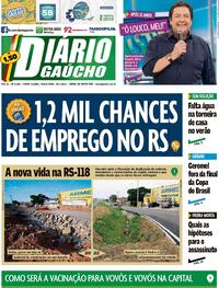 Capa do jornal Diário Gaúcho 26/01/2021