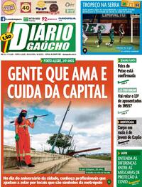 Capa do jornal Diário Gaúcho 26/03/2021