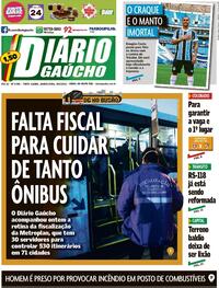 Capa do jornal Diário Gaúcho 26/05/2021