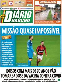 Capa do jornal Diário Gaúcho 26/08/2021