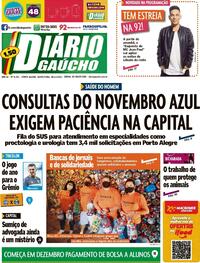 Capa do jornal Diário Gaúcho 26/11/2021