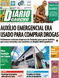 Capa do jornal Diário Gaúcho 27/01/2021