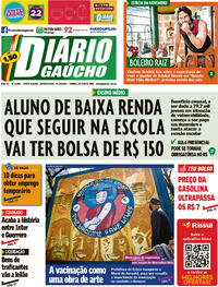 Capa do jornal Diário Gaúcho 27/10/2021