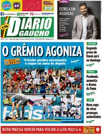 Capa do jornal Diário Gaúcho 27/11/2021