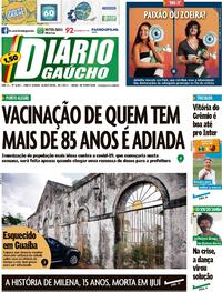 Capa do jornal Diário Gaúcho 28/01/2021