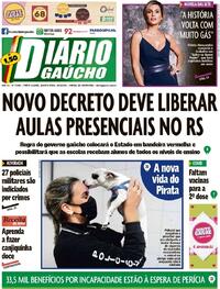 Capa do jornal Diário Gaúcho 28/04/2021