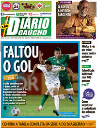 Capa do jornal Diário Gaúcho 28/05/2021