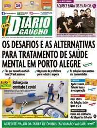 Capa do jornal Diário Gaúcho 28/08/2021