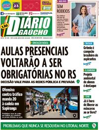 Capa do jornal Diário Gaúcho 28/10/2021