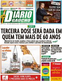 Capa do jornal Diário Gaúcho 29/09/2021