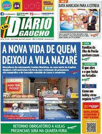 Capa do jornal Diário Gaúcho 29/10/2021
