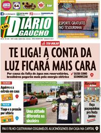 Capa do jornal Diário Gaúcho 30/06/2021