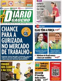 Capa do jornal Diário Gaúcho 30/07/2021
