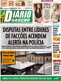 Capa do jornal Diário Gaúcho 31/03/2021