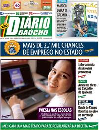 Capa do jornal Diário Gaúcho 31/08/2021