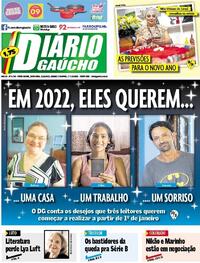Capa do jornal Diário Gaúcho 31/12/2021