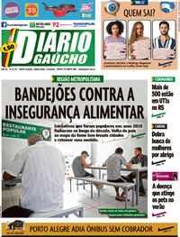 Capa do jornal Diário Gaúcho 01/02/2022