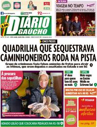 Capa do jornal Diário Gaúcho 01/06/2022