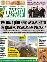 Capa do jornal Diário Gaúcho 01/07/2022