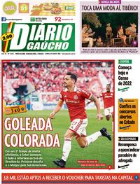 Capa do jornal Diário Gaúcho 01/08/2022