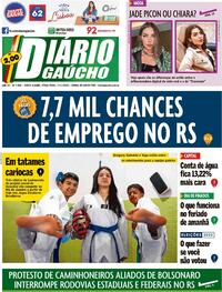 Capa do jornal Diário Gaúcho 01/11/2022