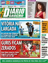 Capa do jornal Diário Gaúcho 03/02/2022