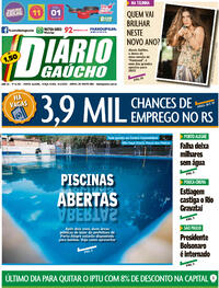 Capa do jornal Diário Gaúcho 04/01/2022