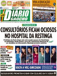 Capa do jornal Diário Gaúcho 04/06/2022