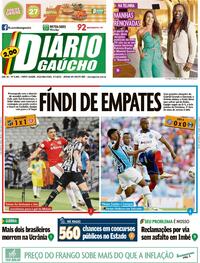 Capa do jornal Diário Gaúcho 04/07/2022