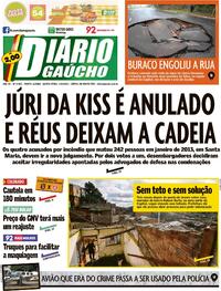 Capa do jornal Diário Gaúcho 04/08/2022