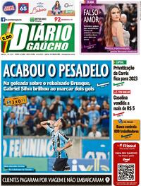 Capa do jornal Diário Gaúcho 04/11/2022