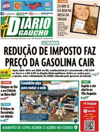 Capa do jornal Diário Gaúcho 05/01/2022