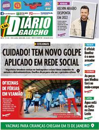 Capa do jornal Diário Gaúcho 06/01/2022