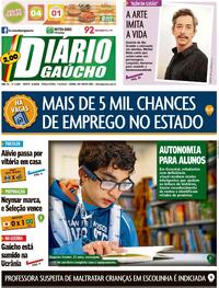 Capa do jornal Diário Gaúcho 07/06/2022