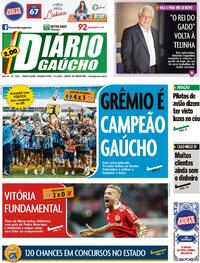 Capa do jornal Diário Gaúcho 07/11/2022