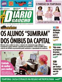 Capa do jornal Diário Gaúcho 08/03/2022
