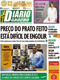Capa do jornal Diário Gaúcho 08/07/2022