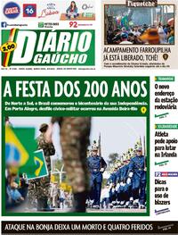 Capa do jornal Diário Gaúcho 08/09/2022