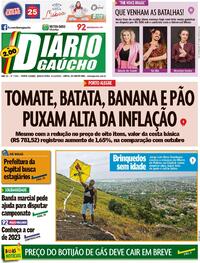 Capa do jornal Diário Gaúcho 08/12/2022