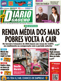 Capa do jornal Diário Gaúcho 09/02/2022