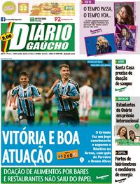 Capa do jornal Diário Gaúcho 09/07/2022