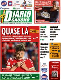 Capa do jornal Diário Gaúcho 09/11/2022