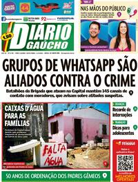 Capa do jornal Diário Gaúcho 11/02/2022