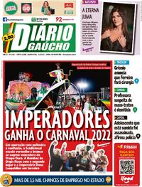 Capa do jornal Diário Gaúcho 11/05/2022