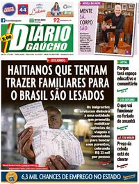 Capa do jornal Diário Gaúcho 11/10/2022