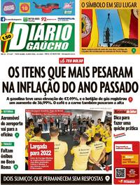Capa do jornal Diário Gaúcho 12/01/2022