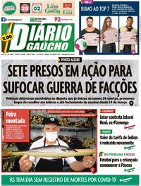 Capa do jornal Diário Gaúcho 12/04/2022